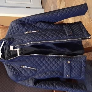 Cat & Jack navy quilted coat. Girls 10-12